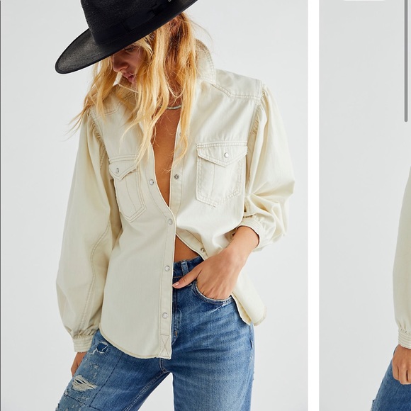 Tops | With Love Denim Top 
